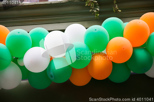 Image of close up of balloons garland decoration