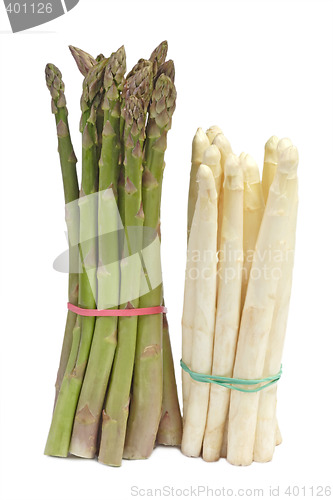 Image of White and green asparagus