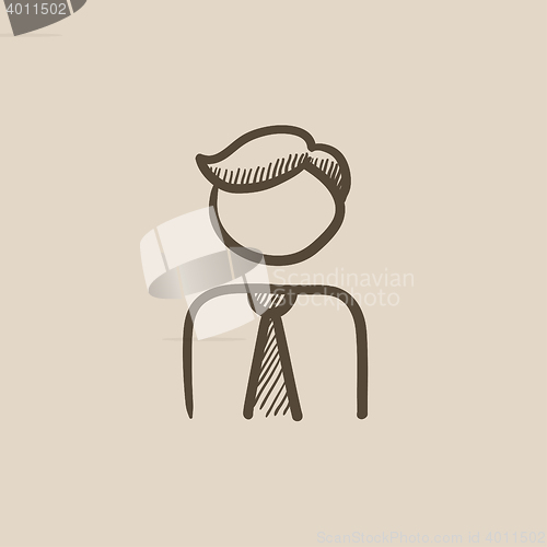 Image of Businessman sketch icon.