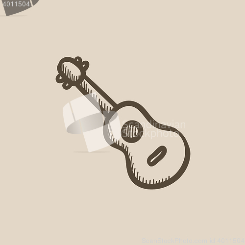 Image of Guitar sketch icon.