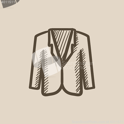 Image of Male jacket sketch icon.