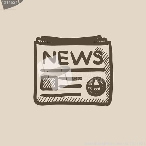 Image of Newspaper sketch icon.