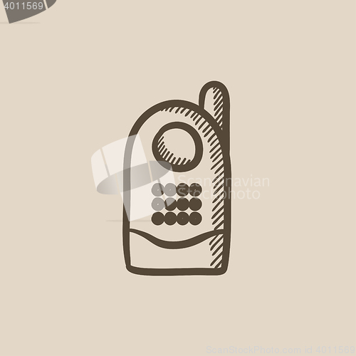 Image of Radio baby monitor sketch icon.