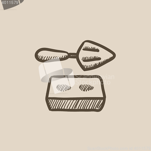 Image of Spatula with brick sketch icon.