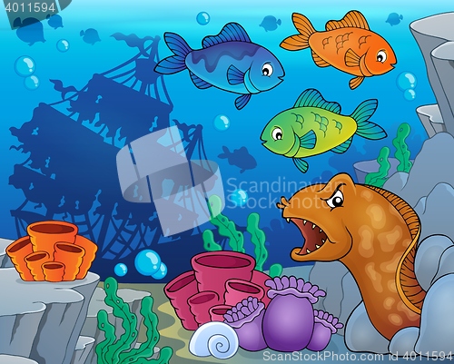 Image of Underwater ocean fauna theme 9