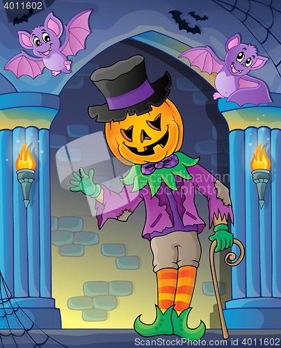 Image of Wall alcove with Halloween figure