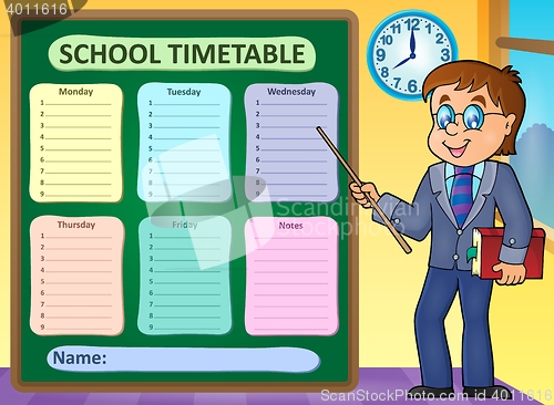 Image of Weekly school timetable concept 6