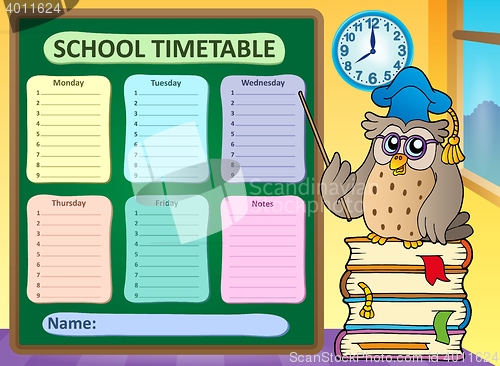 Image of Weekly school timetable concept 8