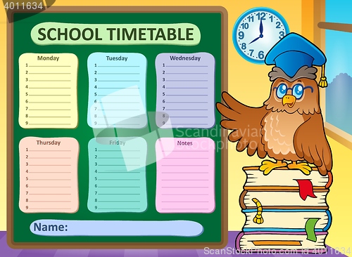 Image of Weekly school timetable concept 9