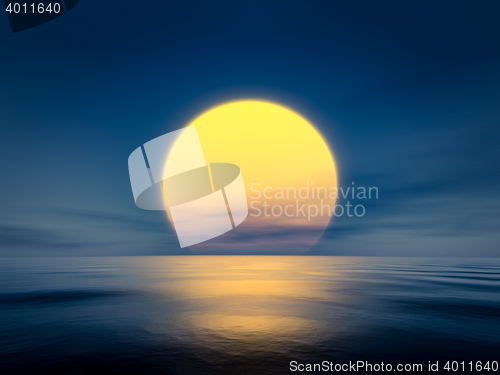 Image of a sunset over the sea