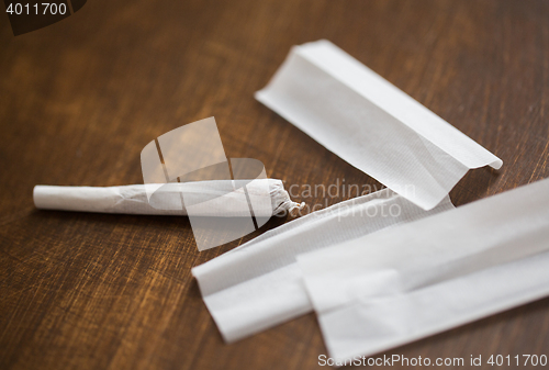 Image of close up of marijuana joint and cigarette paper