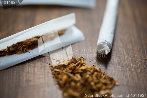 Image of close up of marijuana joint and tobacco