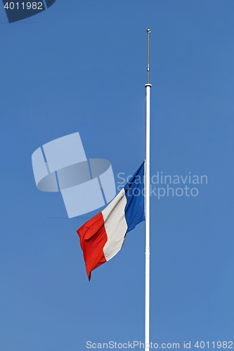 Image of French Flag Half Staff