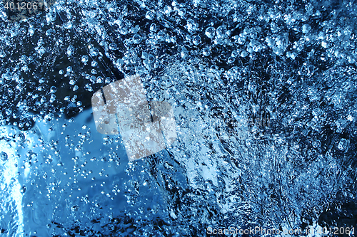 Image of Ice texture with frozen bubbles