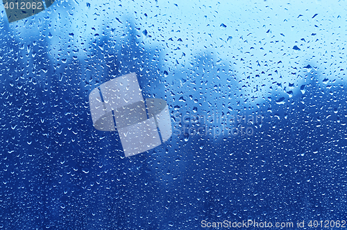 Image of Water drops on glass