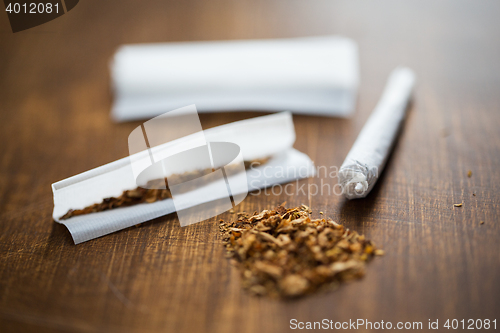 Image of close up of marijuana joint and tobacco