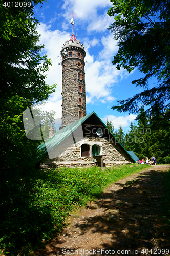 Image of watchtower Zlaty Chlum in Jeseniky mountains