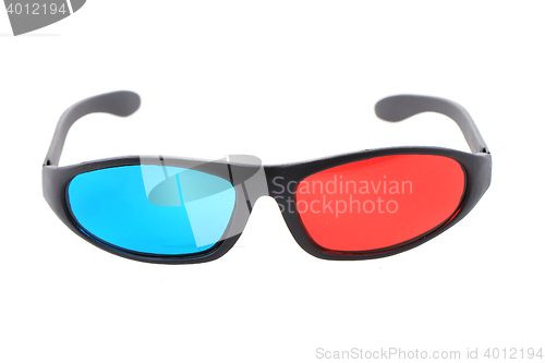 Image of red and blue 3d plastic glasses