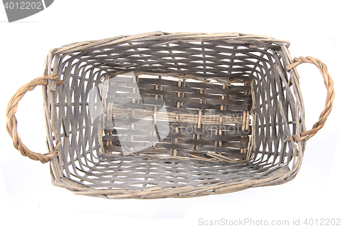 Image of old natural basket isolated
