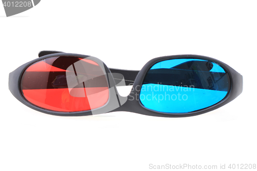 Image of red and blue 3d plastic glasses