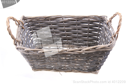 Image of old natural basket isolated