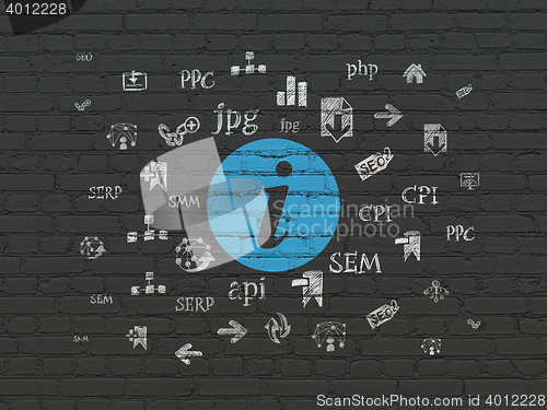 Image of Web design concept: Information on wall background