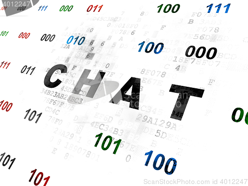 Image of Web design concept: Chat on Digital background