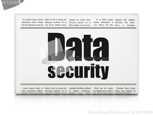 Image of Protection concept: newspaper headline Data Security