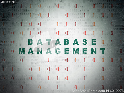 Image of Software concept: Database Management on Digital Data Paper background