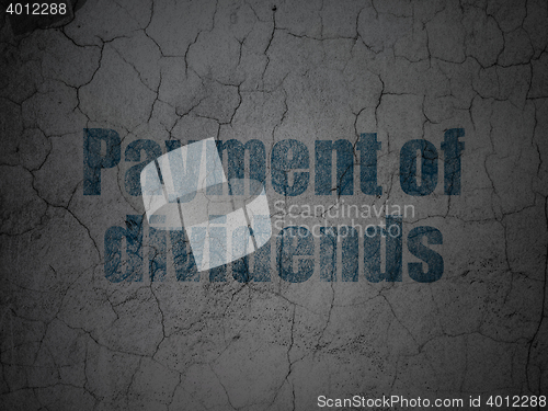 Image of Money concept: Payment Of Dividends on grunge wall background