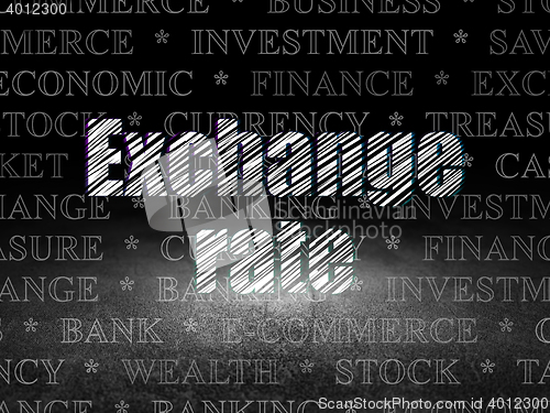 Image of Money concept: Exchange Rate in grunge dark room