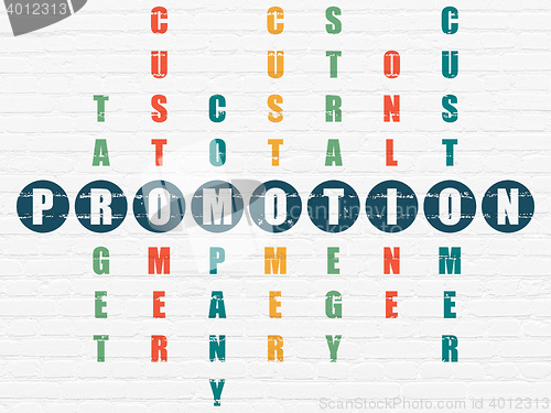 Image of Advertising concept: Promotion in Crossword Puzzle