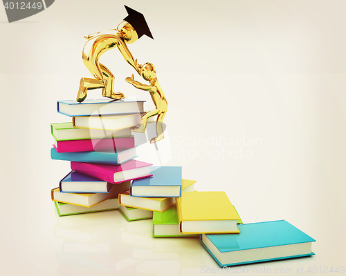 Image of Welcome to best of knowledge! . 3D illustration. Vintage style.