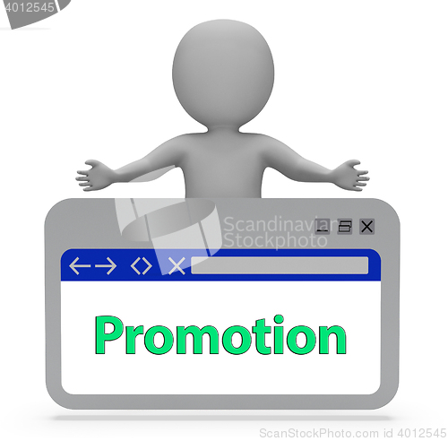 Image of Promotion Webpage Represents Online Sale 3d Rendering
