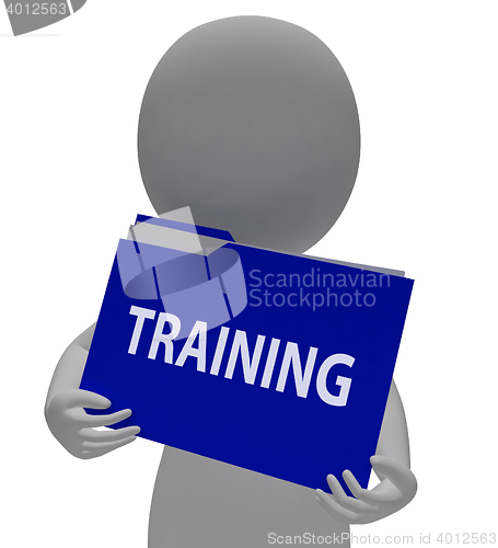 Image of Training Folder Represents Skills Seminar 3d Rendering