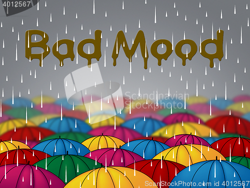 Image of Bad Mood Shows Glum Grumpy And Angry