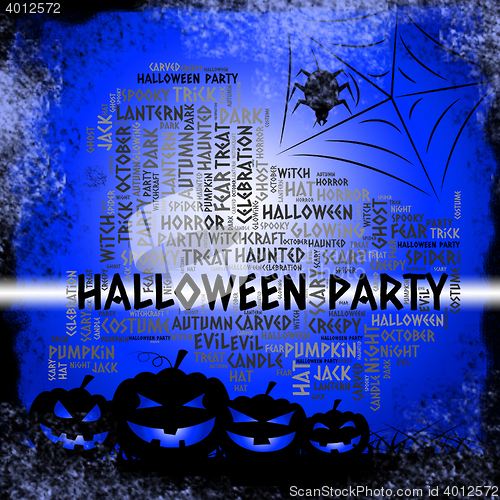 Image of Halloween Party Means Parties Celebration And Fun