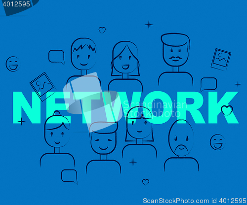 Image of People Network Indicates Social Media And Togetherness