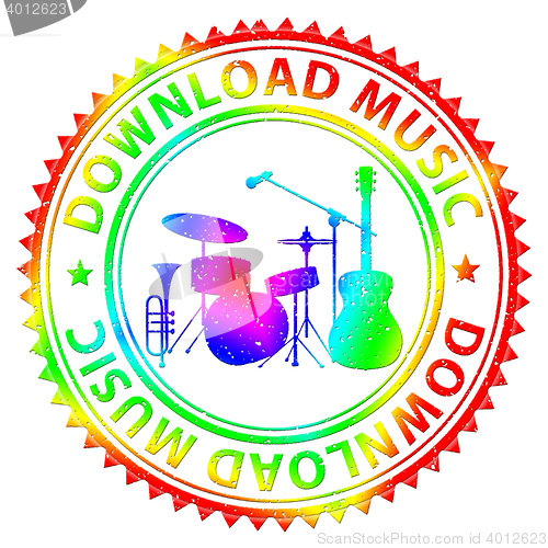 Image of Download Music Indicates Songs Online And Downloading