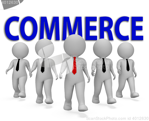 Image of Commerce Businessmen Shows Trade Selling 3d Rendering