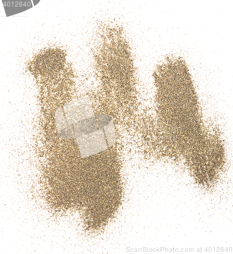 Image of sand on white