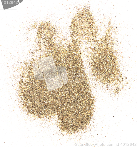 Image of sand on white