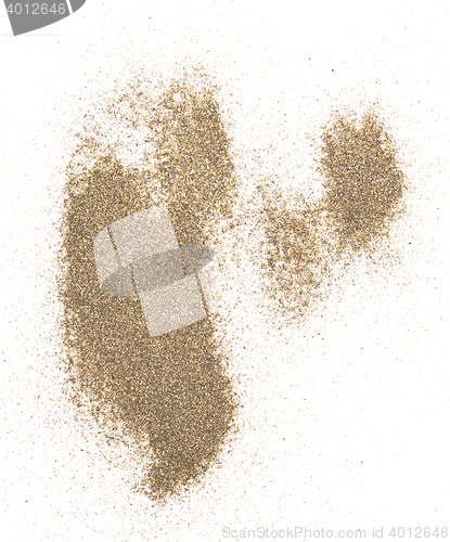 Image of sand on white