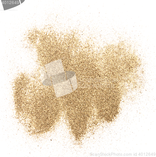 Image of sand on white