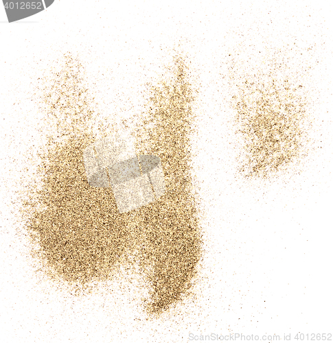 Image of sand on white