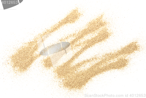 Image of sand on white