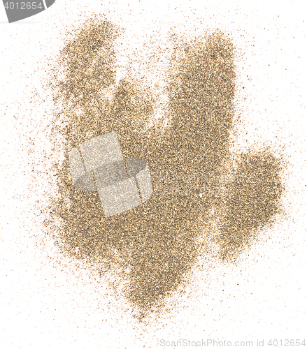 Image of sand on white