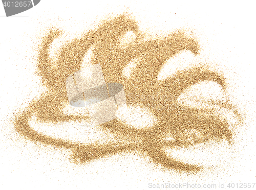 Image of sand on white