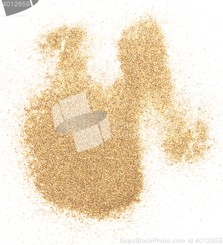 Image of sand on white