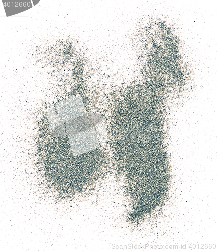 Image of sand on white
